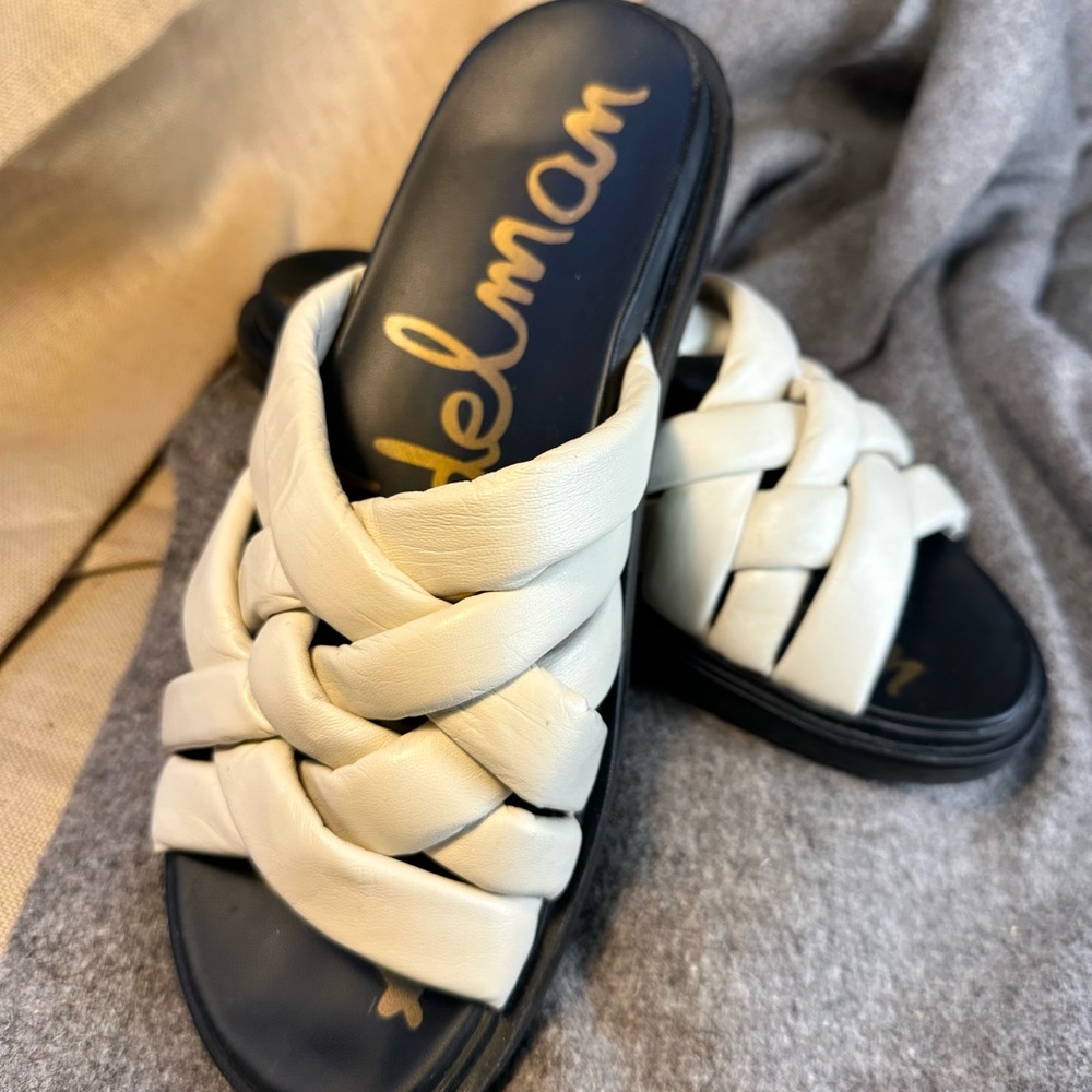 Sam Edelman Women's Cream Slide Sandals. Worn once.